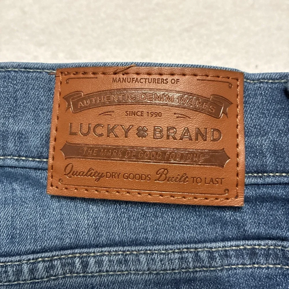 Lucky Brand 223 Straight Jeans Mens 32x29 Blue Medium Wash Stretch‎ Denim Pants